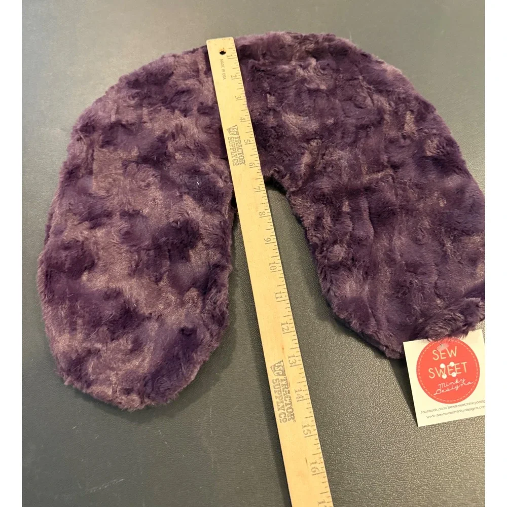 Sew Sweet Minky Designs Neck Pillow Cover Purple Travel Accessory Plush NEW